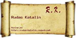 Rudas Katalin névjegykártya